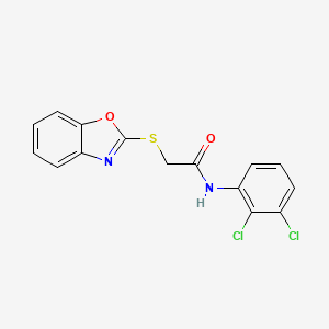 molecular formula C15H10Cl2N2O2S B11079190 2-(1,3-benzoxazol-2-ylsulfanyl)-N-(2,3-dichlorophenyl)acetamide 