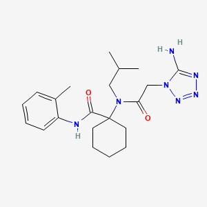 1-{[(5-amino-1H-tetrazol-1-yl)acetyl](2-methylpropyl)amino}-N-(2-methylphenyl)cyclohexanecarboxamide