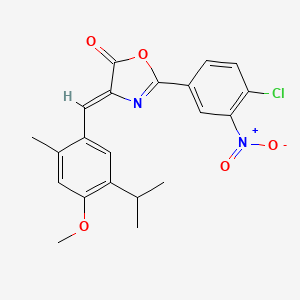 (4Z)-2-(4-chloro-3-nitrophenyl)-4-[4-methoxy-2-methyl-5-(propan-2-yl)benzylidene]-1,3-oxazol-5(4H)-one