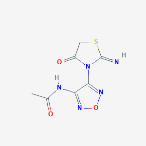 N-[4-(2-imino-4-oxo-1,3-thiazolidin-3-yl)-1,2,5-oxadiazol-3-yl]acetamide