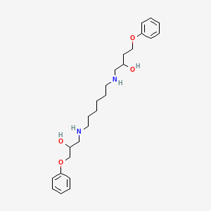 molecular formula C25H38N2O4 B11079223 1-({6-[(2-Hydroxy-3-phenoxypropyl)amino]hexyl}amino)-4-phenoxybutan-2-ol 