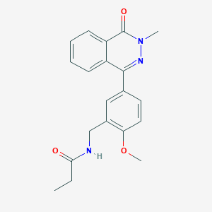 molecular formula C20H21N3O3 B11079231 N-[2-methoxy-5-(3-methyl-4-oxo-3,4-dihydrophthalazin-1-yl)benzyl]propanamide 