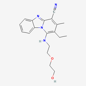 2-Ethyl-1-{[2-(2-hydroxyethoxy)ethyl]amino}-3-methylpyrido[1,2-a]benzimidazole-4-carbonitrile