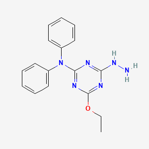 4-ethoxy-6-hydrazinyl-N,N-diphenyl-1,3,5-triazin-2-amine