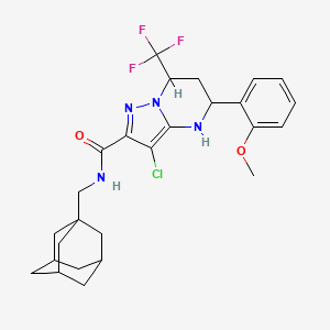 N-[(Adamantan-1-YL)methyl]-3-chloro-5-(2-methoxyphenyl)-7-(trifluoromethyl)-4H5H6H7H-pyrazolo[15-A]pyrimidine-2-carboxamide