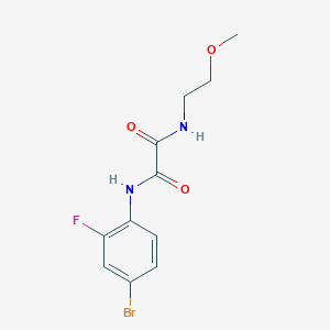 molecular formula C11H12BrFN2O3 B11079318 N-(4-bromo-2-fluorophenyl)-N'-(2-methoxyethyl)ethanediamide 