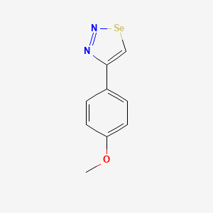 molecular formula C9H8N2OSe B11079377 4-(4-Methoxyphenyl)-1,2,3-selenadiazole 