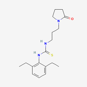 molecular formula C18H27N3OS B11079381 1-(2,6-Diethylphenyl)-3-[3-(2-oxopyrrolidin-1-yl)propyl]thiourea 