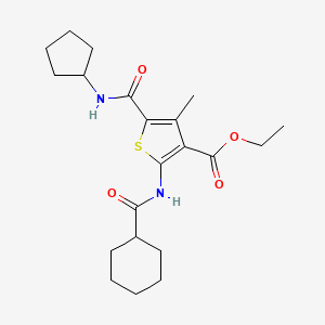 Ethyl 2-[(cyclohexylcarbonyl)amino]-5-(cyclopentylcarbamoyl)-4-methylthiophene-3-carboxylate