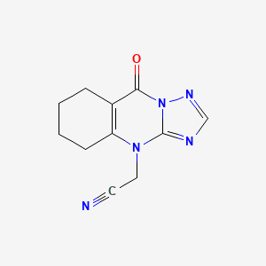 (9-Oxo-5,7,8,9-tetrahydro[1,2,4]triazolo[5,1-b]quinazolin-4(6H)-yl)acetonitrile