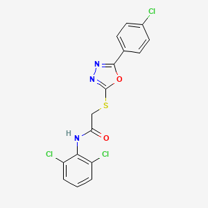 2-{[5-(4-chlorophenyl)-1,3,4-oxadiazol-2-yl]sulfanyl}-N-(2,6-dichlorophenyl)acetamide