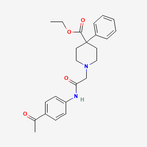 Ethyl 1-{2-[(4-acetylphenyl)amino]-2-oxoethyl}-4-phenylpiperidine-4-carboxylate