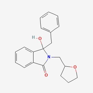 molecular formula C20H21NO3 B11079459 3-Benzyl-3-hydroxy-2-(tetrahydro-furan-2-ylmethyl)-2,3-dihydro-isoindol-1-one 