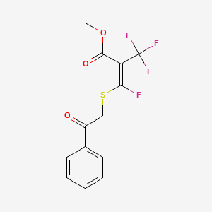 methyl (2E)-3-fluoro-3-[(2-oxo-2-phenylethyl)sulfanyl]-2-(trifluoromethyl)prop-2-enoate