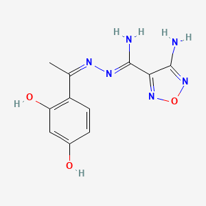 molecular formula C11H12N6O3 B11079484 4-amino-N'-[(1Z)-1-(2,4-dihydroxyphenyl)ethylidene]-1,2,5-oxadiazole-3-carbohydrazonamide 