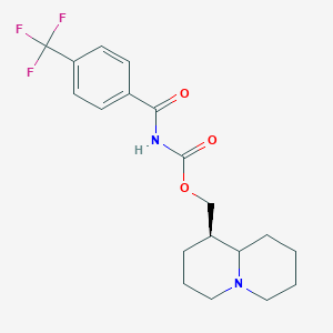 molecular formula C19H23F3N2O3 B11079493 (1R)-octahydro-2H-quinolizin-1-ylmethyl {[4-(trifluoromethyl)phenyl]carbonyl}carbamate CAS No. 1071536-05-4