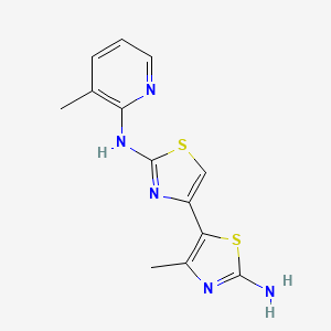 molecular formula C13H13N5S2 B11079498 4'-methyl-N~2~-(3-methylpyridin-2-yl)-4,5'-bi-1,3-thiazole-2,2'-diamine 