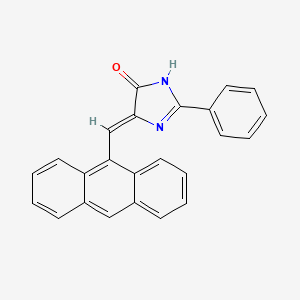 molecular formula C24H16N2O B11079536 (5Z)-5-(anthracen-9-ylmethylidene)-2-phenyl-3,5-dihydro-4H-imidazol-4-one 