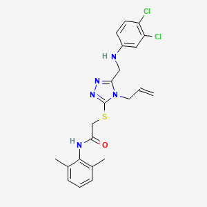 2-((4-Allyl-5-(((3,4-dichlorophenyl)amino)methyl)-4H-1,2,4-triazol-3-yl)thio)-N-(2,6-dimethylphenyl)acetamide