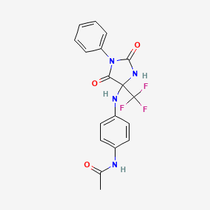 N-(4-{[2,5-dioxo-1-phenyl-4-(trifluoromethyl)imidazolidin-4-yl]amino}phenyl)acetamide