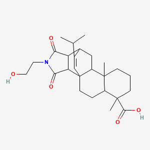 2-(2-Hydroxyethyl)-12-isopropyl-6,9A-dimethyl-1,3-dioxohexadecahydro-3B,11-ethenonaphtho[2,1-E]isoindole-6-carboxylic acid