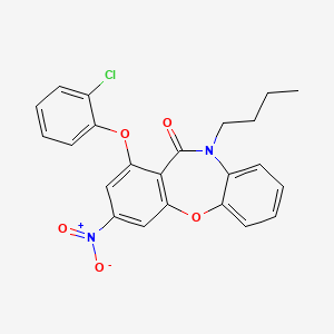 10-butyl-1-(2-chlorophenoxy)-3-nitrodibenzo[b,f][1,4]oxazepin-11(10H)-one