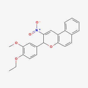 3-(4-ethoxy-3-methoxyphenyl)-2-nitro-3H-benzo[f]chromene