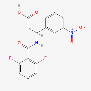 3-[(2,6-Difluorobenzoyl)amino]-3-(3-nitrophenyl)propanoic acid