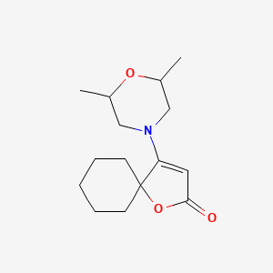 molecular formula C15H23NO3 B11079624 4-(2,6-Dimethylmorpholin-4-yl)-1-oxaspiro[4.5]dec-3-en-2-one 