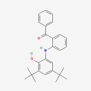 molecular formula C27H31NO2 B11079632 {2-[(3,5-Di-tert-butyl-2-hydroxyphenyl)amino]phenyl}(phenyl)methanone 