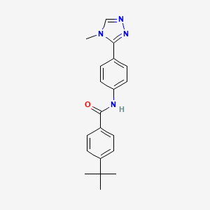 4-tert-butyl-N-[4-(4-methyl-4H-1,2,4-triazol-3-yl)phenyl]benzamide