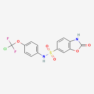 N-{4-[chloro(difluoro)methoxy]phenyl}-2-oxo-2,3-dihydro-1,3-benzoxazole-6-sulfonamide