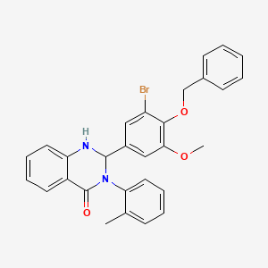 2-[4-(benzyloxy)-3-bromo-5-methoxyphenyl]-3-(2-methylphenyl)-2,3-dihydroquinazolin-4(1H)-one