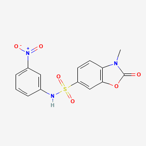 3-Methyl-N-(3-nitrophenyl)-2-oxo-2,3-dihydro-1,3-benzoxazole-6-sulfonamide