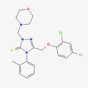 5-[(2,4-dichlorophenoxy)methyl]-4-(2-methylphenyl)-2-(morpholin-4-ylmethyl)-2,4-dihydro-3H-1,2,4-triazole-3-thione