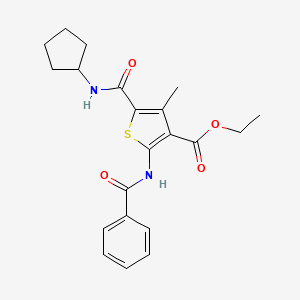 Ethyl 2-benzamido-5-(cyclopentylcarbamoyl)-4-methylthiophene-3-carboxylate