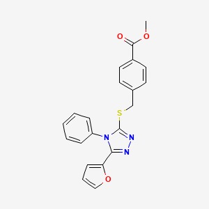 methyl 4-({[5-(furan-2-yl)-4-phenyl-4H-1,2,4-triazol-3-yl]sulfanyl}methyl)benzoate