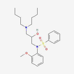 molecular formula C24H36N2O4S B11079750 N-[3-(dibutylamino)-2-hydroxypropyl]-N-(2-methoxyphenyl)benzenesulfonamide 