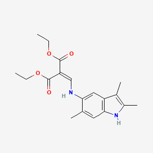 diethyl {[(2,3,6-trimethyl-1H-indol-5-yl)amino]methylidene}propanedioate