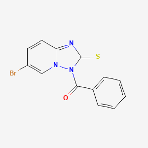 (6-bromo-2-thioxo[1,2,4]triazolo[1,5-a]pyridin-3(2H)-yl)(phenyl)methanone