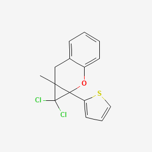 1,1-Dichloro-7a-methyl-1a-(thiophen-2-yl)-1,1a,7,7a-tetrahydrocyclopropa[b]chromene