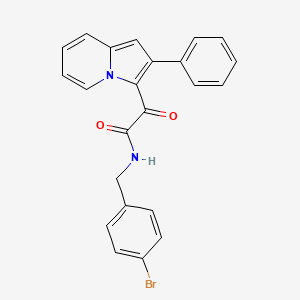 N-[(4-bromophenyl)methyl]-2-oxo-2-(2-phenylindolizin-3-yl)acetamide