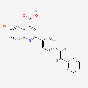 6-bromo-2-{4-[(E)-2-phenylethenyl]phenyl}quinoline-4-carboxylic acid