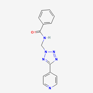 molecular formula C14H12N6O B11079845 N-{[5-(pyridin-4-yl)-2H-tetrazol-2-yl]methyl}benzamide 