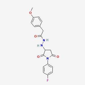 N'-[1-(4-fluorophenyl)-2,5-dioxopyrrolidin-3-yl]-2-(4-methoxyphenyl)acetohydrazide