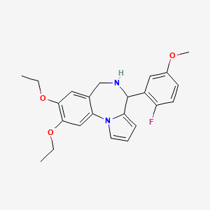 8,9-diethoxy-4-(2-fluoro-5-methoxyphenyl)-5,6-dihydro-4H-pyrrolo[1,2-a][1,4]benzodiazepine