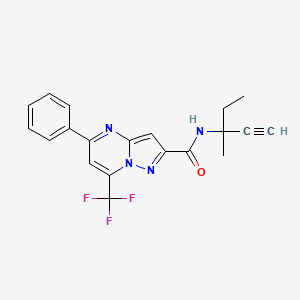 N-(3-methylpent-1-yn-3-yl)-5-phenyl-7-(trifluoromethyl)pyrazolo[1,5-a]pyrimidine-2-carboxamide