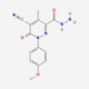 5-Cyano-1-(4-methoxyphenyl)-4-methyl-6-oxo-1,6-dihydropyridazine-3-carbohydrazide