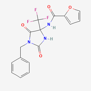 N-[1-benzyl-2,5-dioxo-4-(trifluoromethyl)imidazolidin-4-yl]furan-2-carboxamide