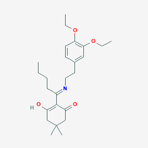 2-(1-{[2-(3,4-Diethoxyphenyl)ethyl]amino}pentylidene)-5,5-dimethylcyclohexane-1,3-dione